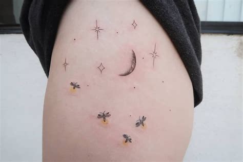 47 Firefly Tattoo Ideas Meaning Fireflies are more than just a magical lightning bug that creates wonder in the hearts of children and adults alike. . Minimalist firefly tattoo